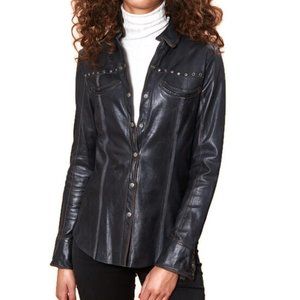 Jakett Jolene Leather Jacket Midnight Grommet XS